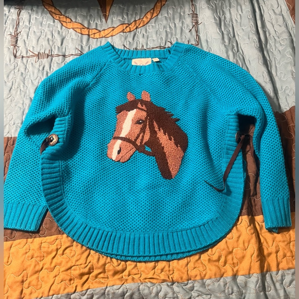 Girls horse sweater.